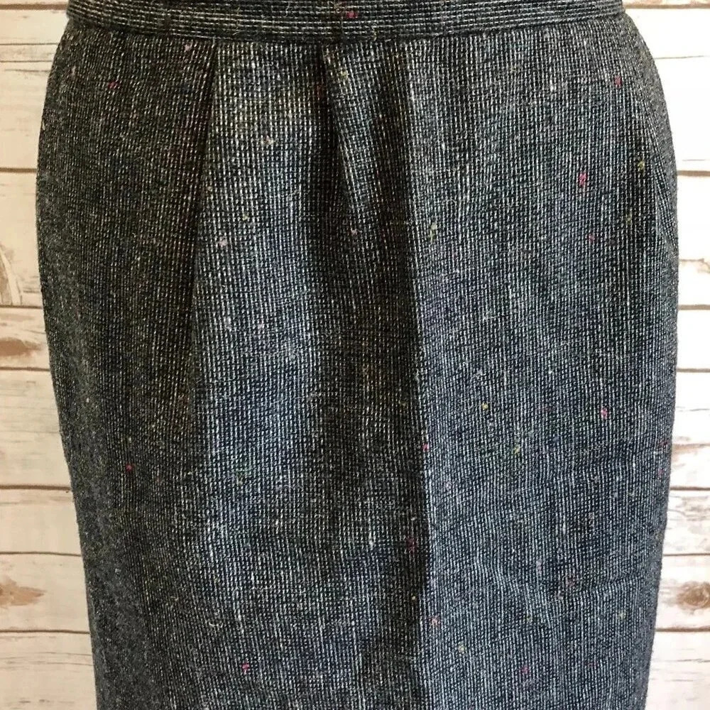 Women Fully Lined Straight Mid Calf Career Multi-Colored Skirt Size Small 10 - Picture 4 of 12